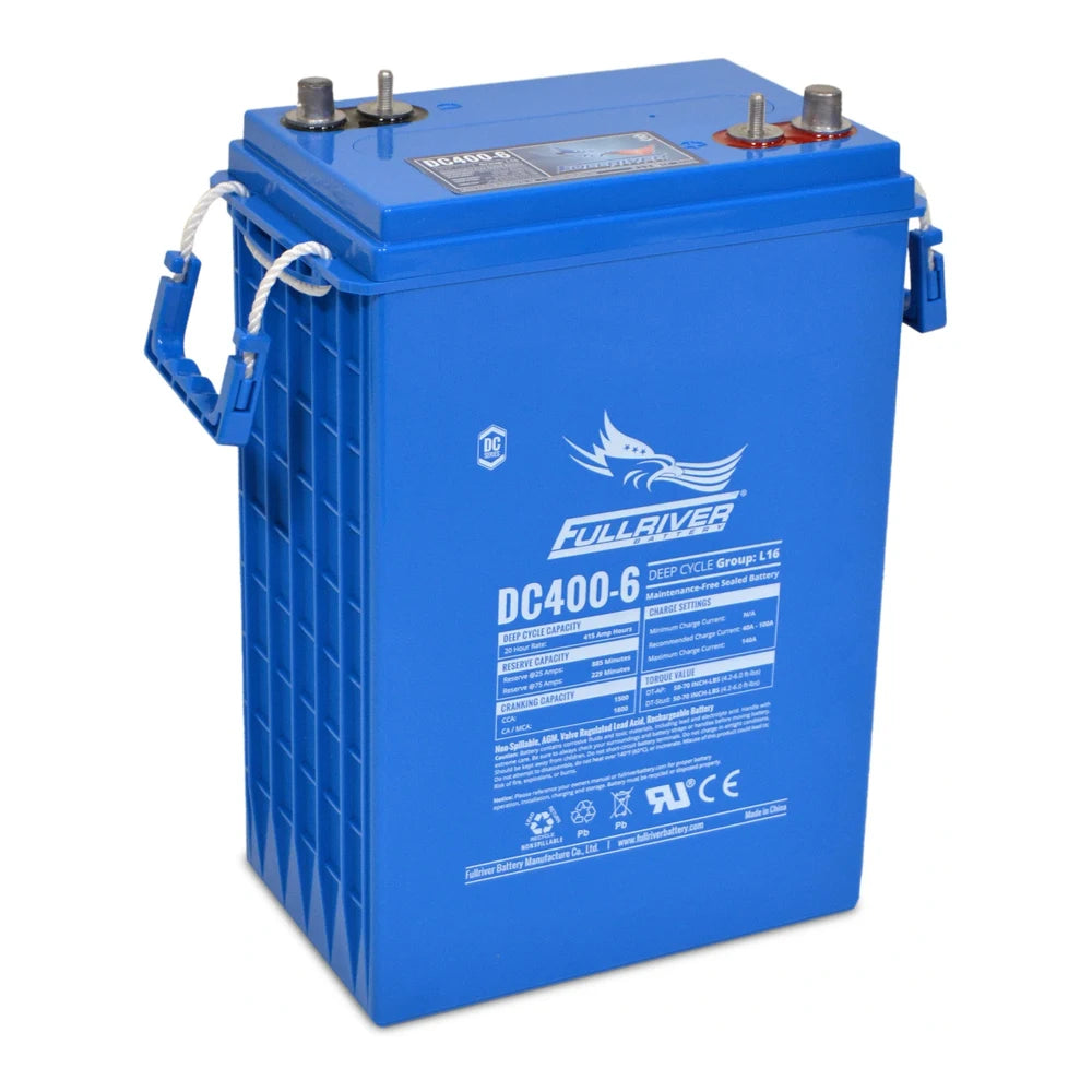 Full River Deep Cycle AGM Battery. 6V 415Ah (20hr) DC400-6