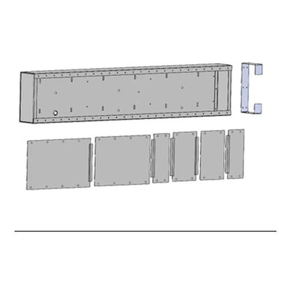 Blendtron Products 10" x 50" Wall Tray w/Covers & Hardware WTR-10