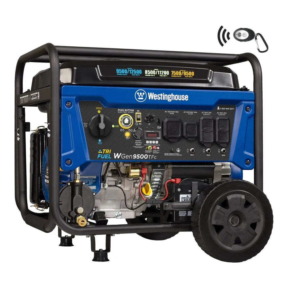 Westinghouse WGen9500TFc - 9500W Tri-Fuel Portable Generator