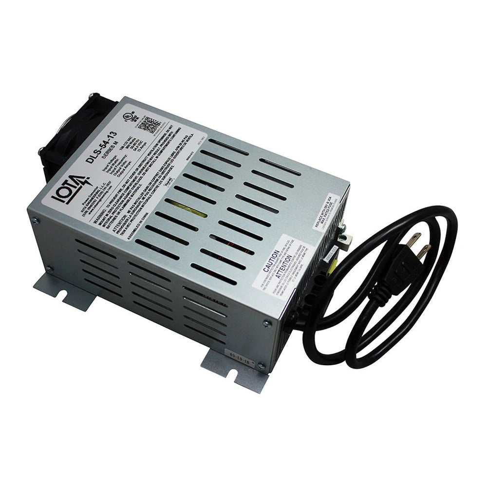 IOTA DLS-54-13/IQ4, 48 volt 13 amp regulated battery charger/supply with charge controller