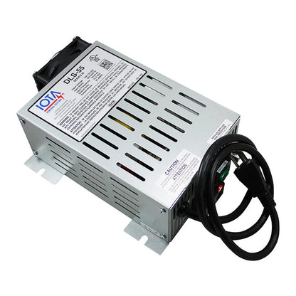 IOTA DLS-55/IQ4, 12 volt 55 amp regulated battery charger/supply with charge controller