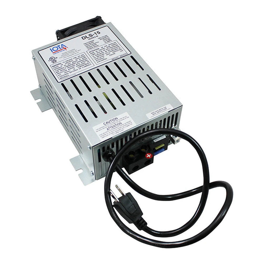 Iota DLS-15/IQ4, 12 Volt 15 Amp Regulated Battery Charger/Supply with Charge Controller