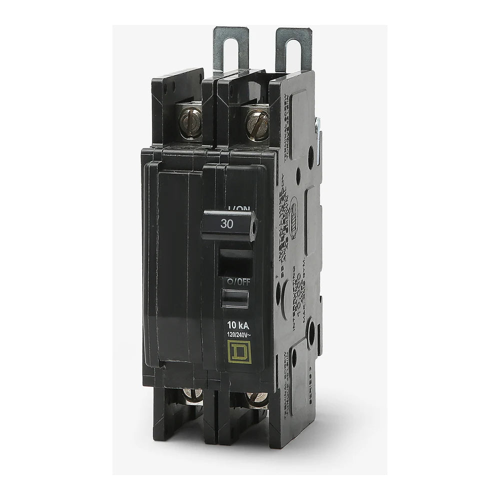 CIRCUIT BREAKER, QOU, 30A, 120/240VAC / 48VDC MAX, 2-POLE, SQUARE D, SURFACE OR DIN MNT, 1.5IN, QOU230