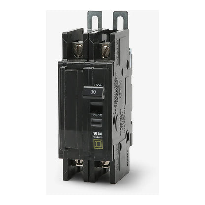 CIRCUIT BREAKER, QOU, 30A, 120/240VAC / 48VDC MAX, 2-POLE, SQUARE D, SURFACE OR DIN MNT, 1.5IN, QOU230