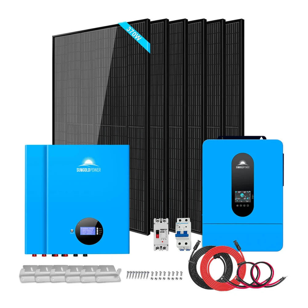 SunGold Off-Grid Solar Kit 6500W/8000W 48VDC 120V/240V LiFePO4