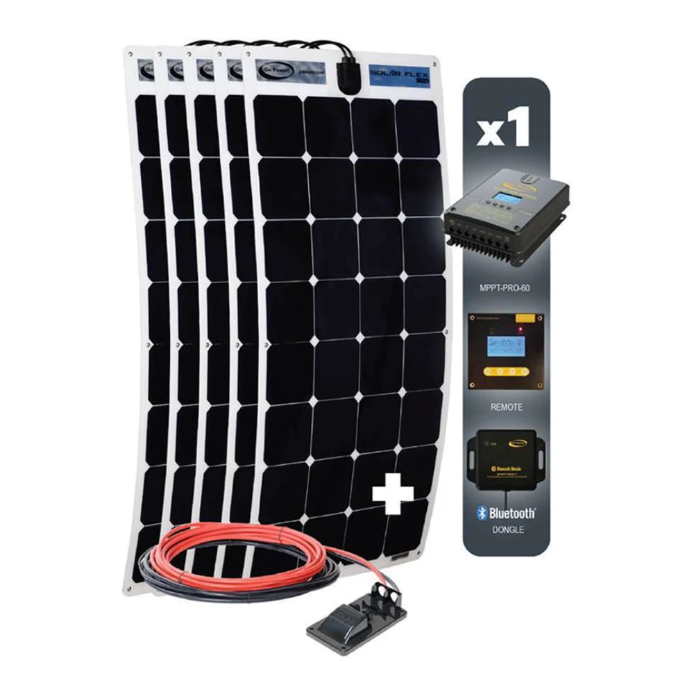 Go Power! GP-FLEX-550: 500W/28.55A SOLAR KIT W/ 60A MPPT CONTROLLER
