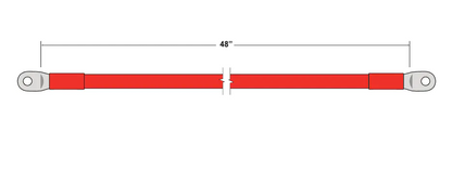 2/0 - 48" UL Cable (red)