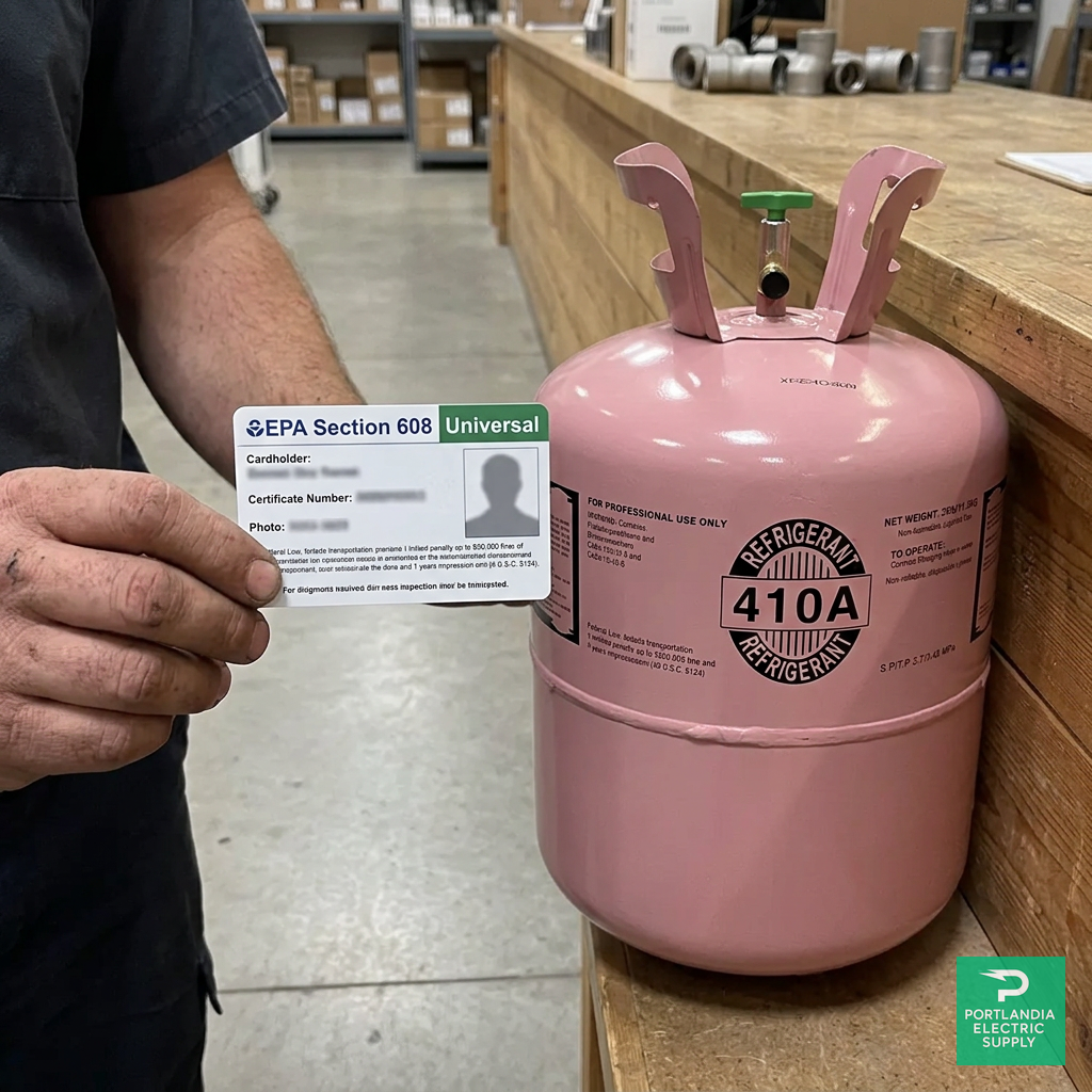 R-22 Refrigerant 30 lb Cylinder — EPA Section 608 certification card required to purchase, PES Supply