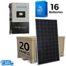 9.0 kW Grid-Tied Backup System with Sol-Ark Inverter, 20 Astronergy Solar 450 watt Panels and AGM Battery Bank