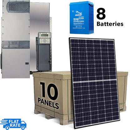 3.15 kW Grid Tied Battery Backup Solar System with Outback Power Center and 10x Canadian Solar 315 Panels