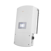 Solis 36k US LSW solar inverter with LCD display, white casing, angled on white background