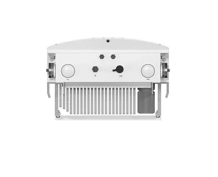 Solis 36kW 3-phase solar inverter front view with cooling fins and connection ports