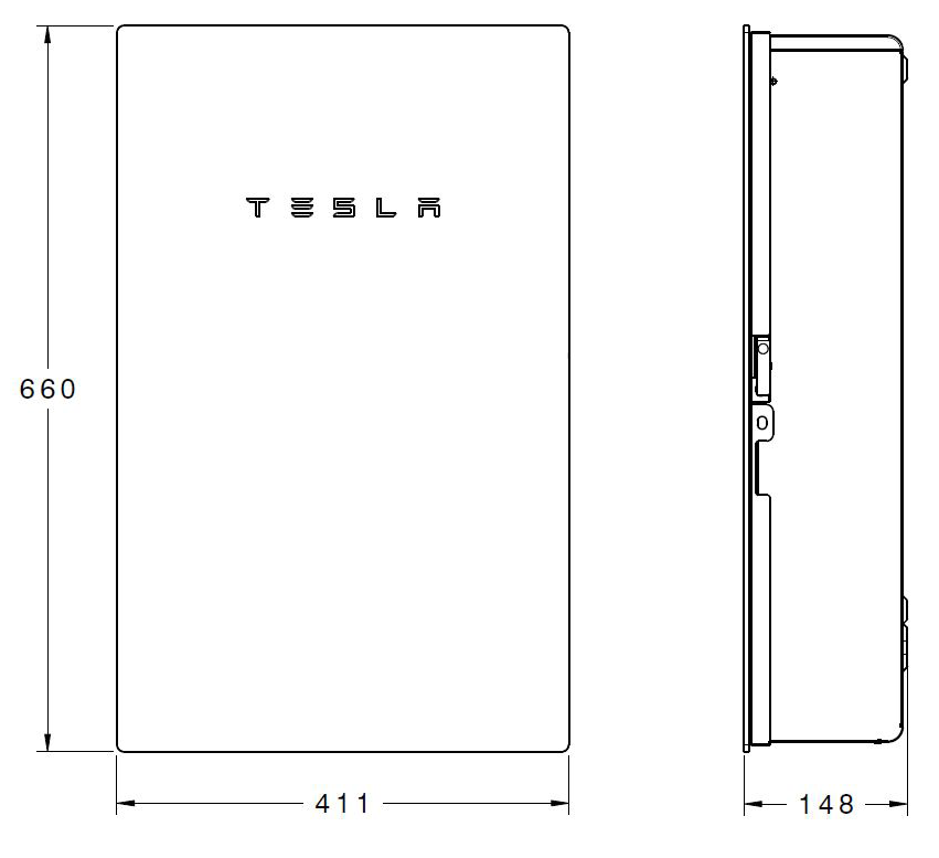 Tesla Powerwall Communications Gateway - Tesla Backup Gateway 2 — side angle