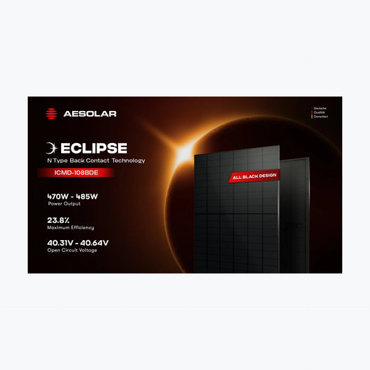 Aesolar AE485ICMD-108BDE — solar module render