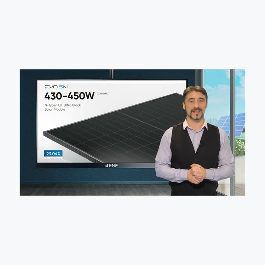SunEvo Solar SE5-54H 430W — solar module render