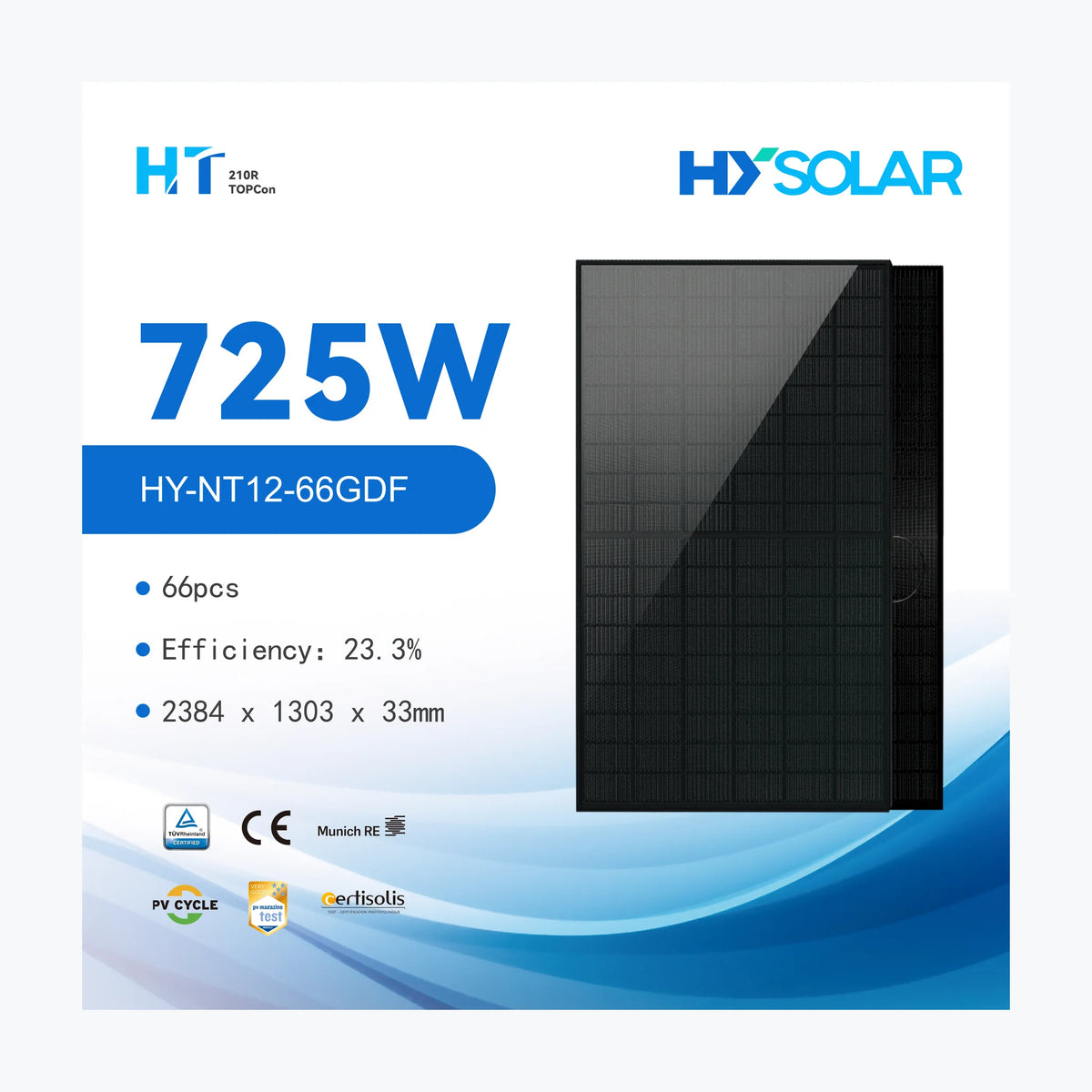 HY SOLAR 705 — solar module render