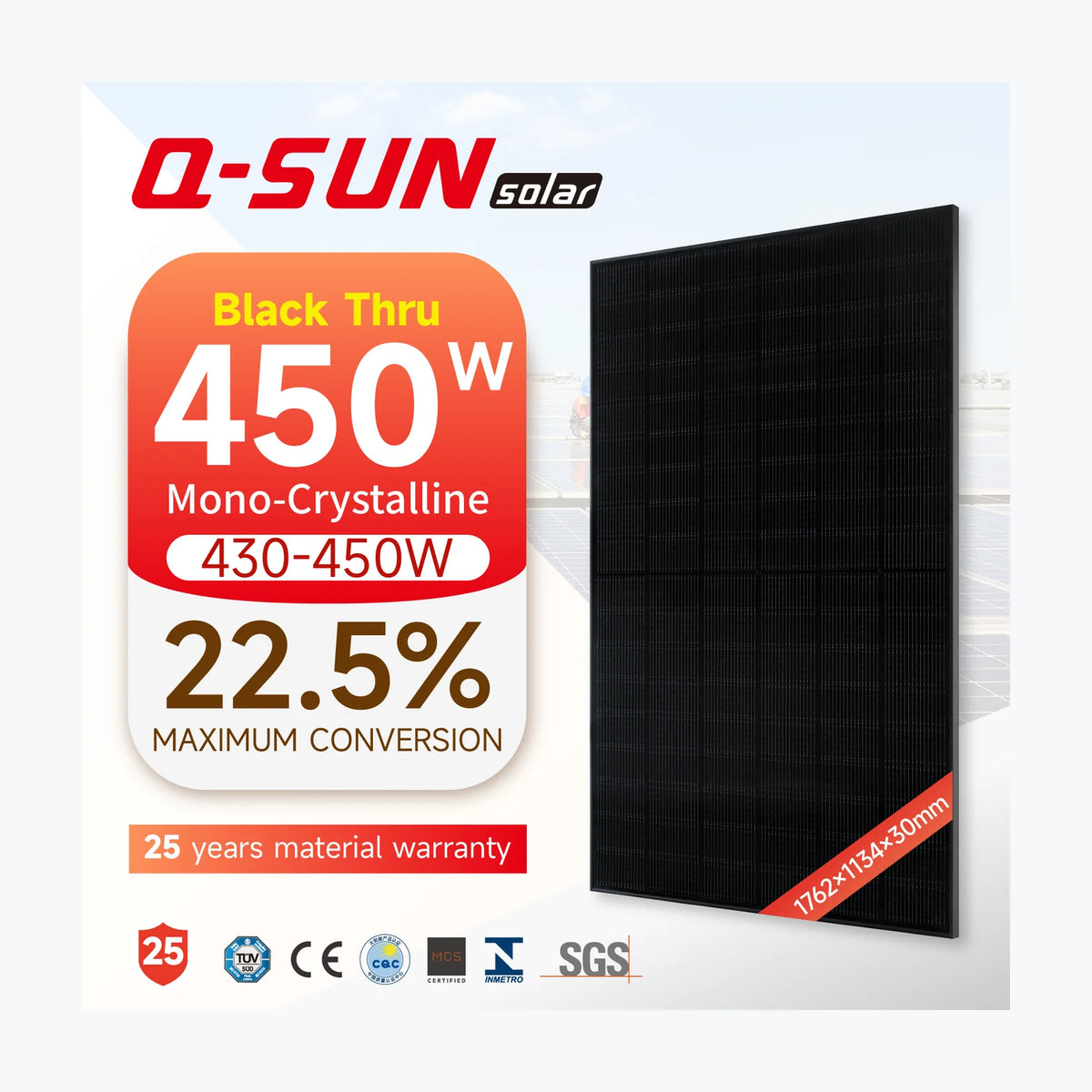 Q-SUN Solar QN-445HD-1 — Q-SUN Solar module (ENF-verified)