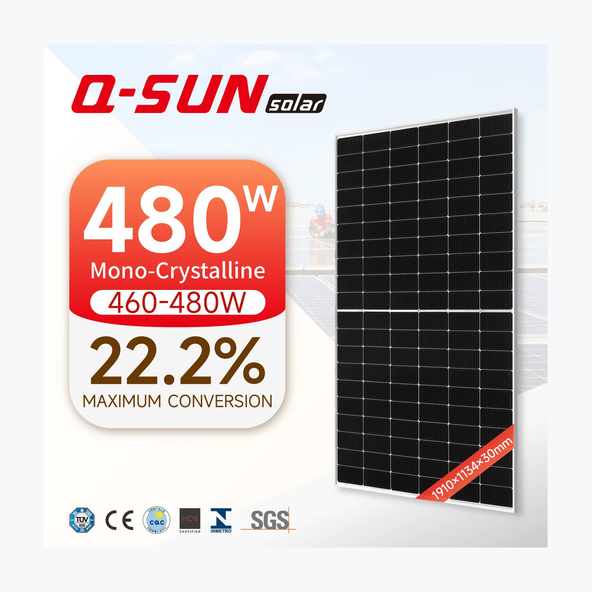 Q-SUN Solar 120-183.75 QNHT-6 465 — Q-SUN Solar module (ENF-verified)