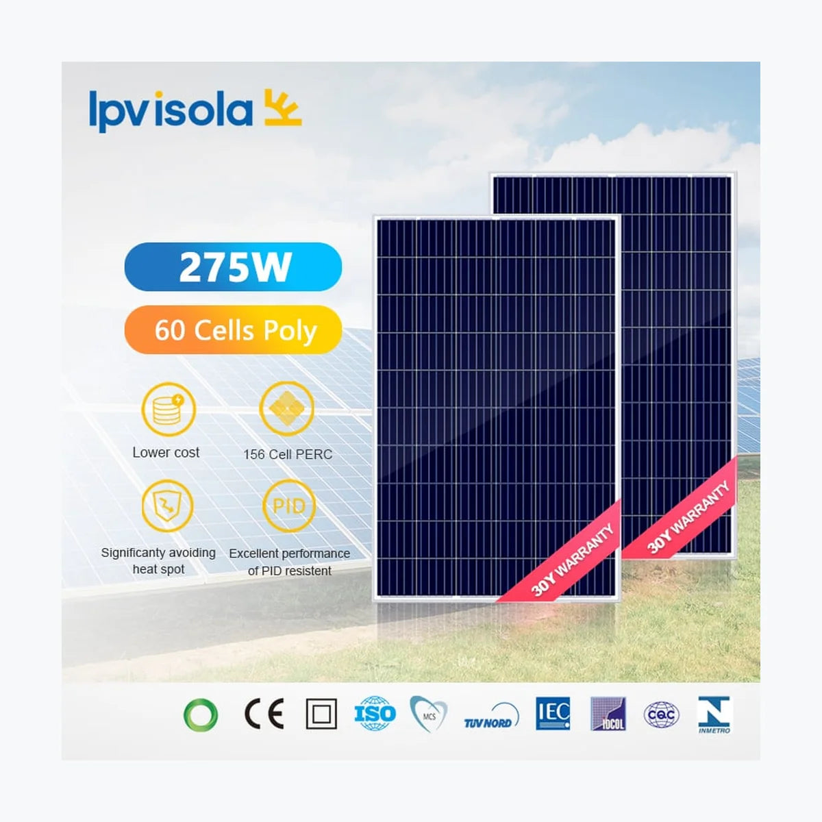 Isola New Energy YH275W-30P — Isola New Energy module (ENF-verified)