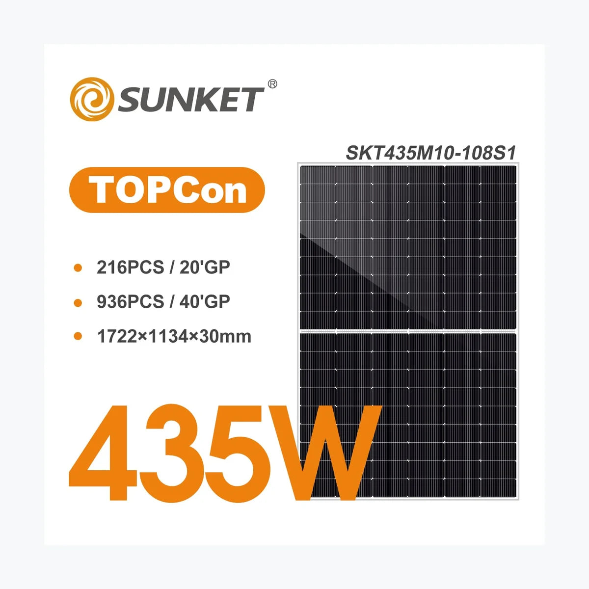 Sunket New Energy SKT420M10-108S1 — Sunket New Energy module (ENF-verified)