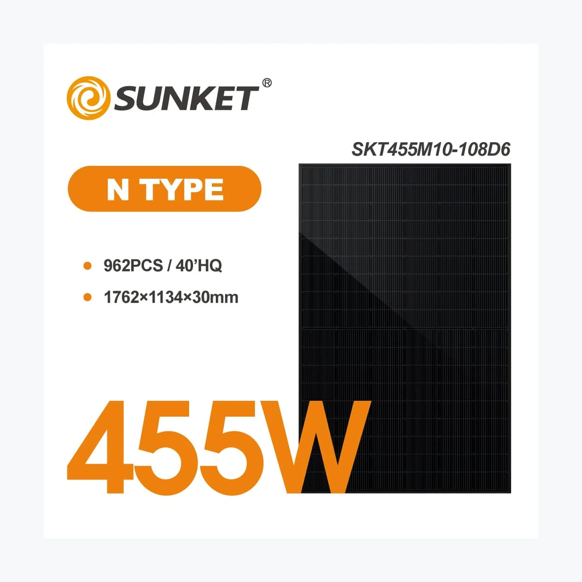 Sunket New Energy SKT455M10-108D6 — Sunket New Energy module (ENF-verified)