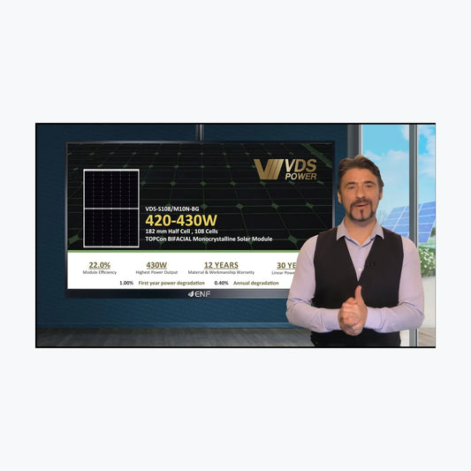 VDS Renewable VDS-S108/M10N-BG 430W — VDS Renewable module (ENF-verified)