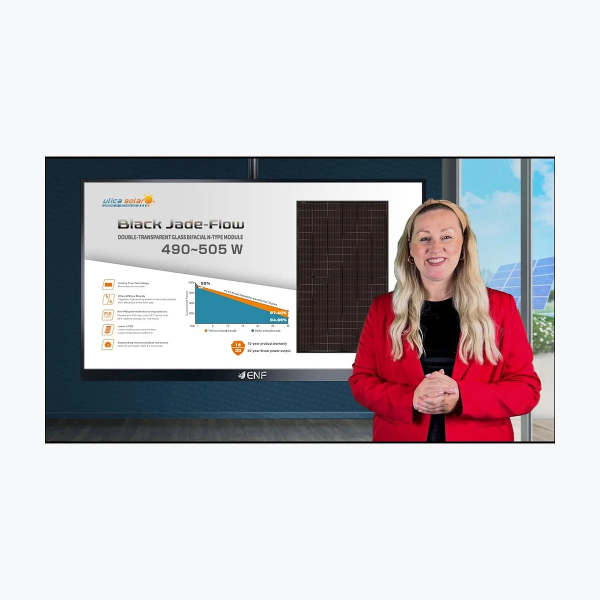 Ulica Solar UL-505M-120BDGN — Ulica Solar module (ENF-verified)
