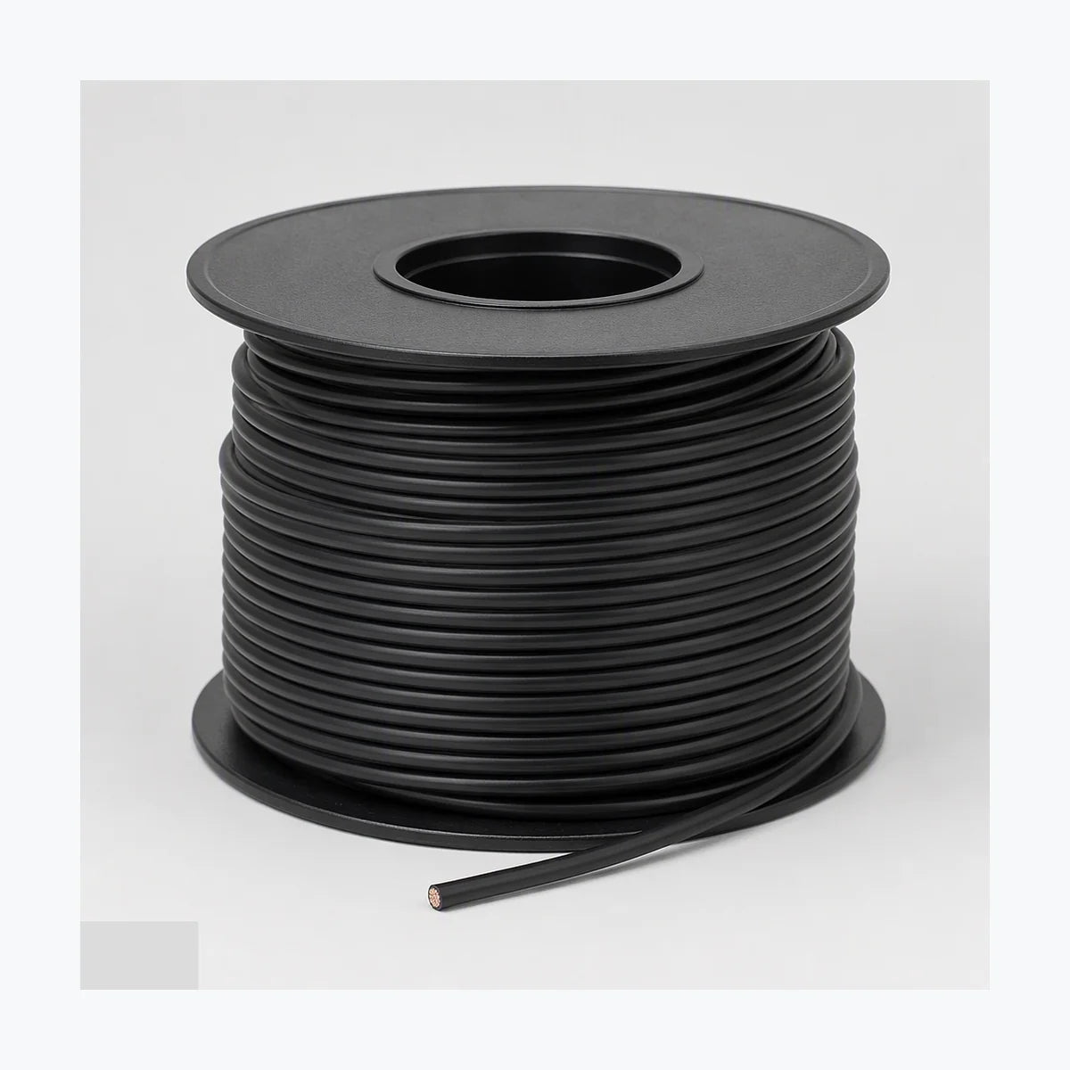 Unknown 100 ft #8 black — wire black (type-correct generic render)