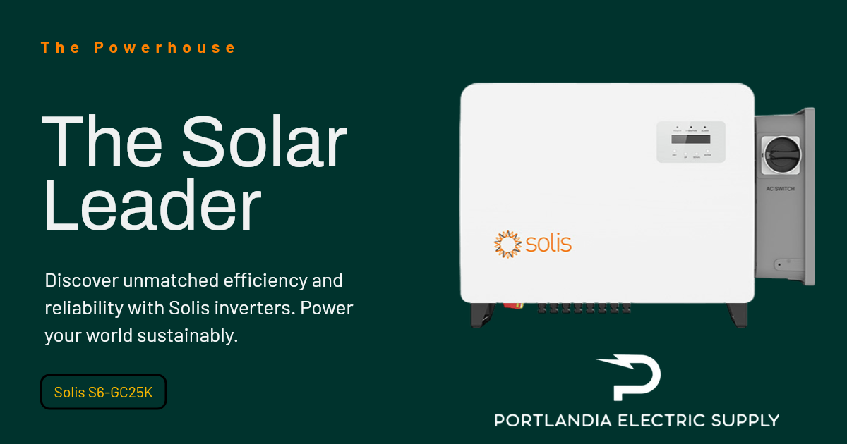 Solis Inverters S6-GC25K mounted outdoors as part of a commercial solar installation